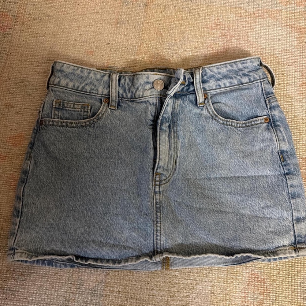 PacSun Light Blue Denim Mini Skirt